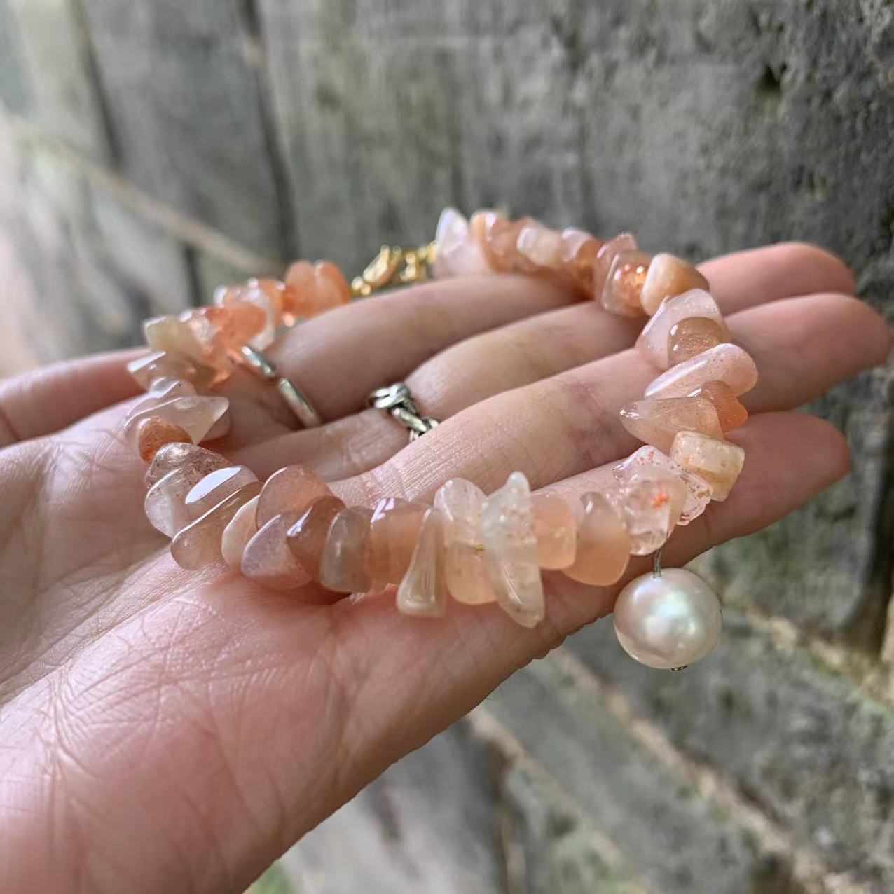 Natural Handmade Sunstone 'BRIGHTENING' Bracelet