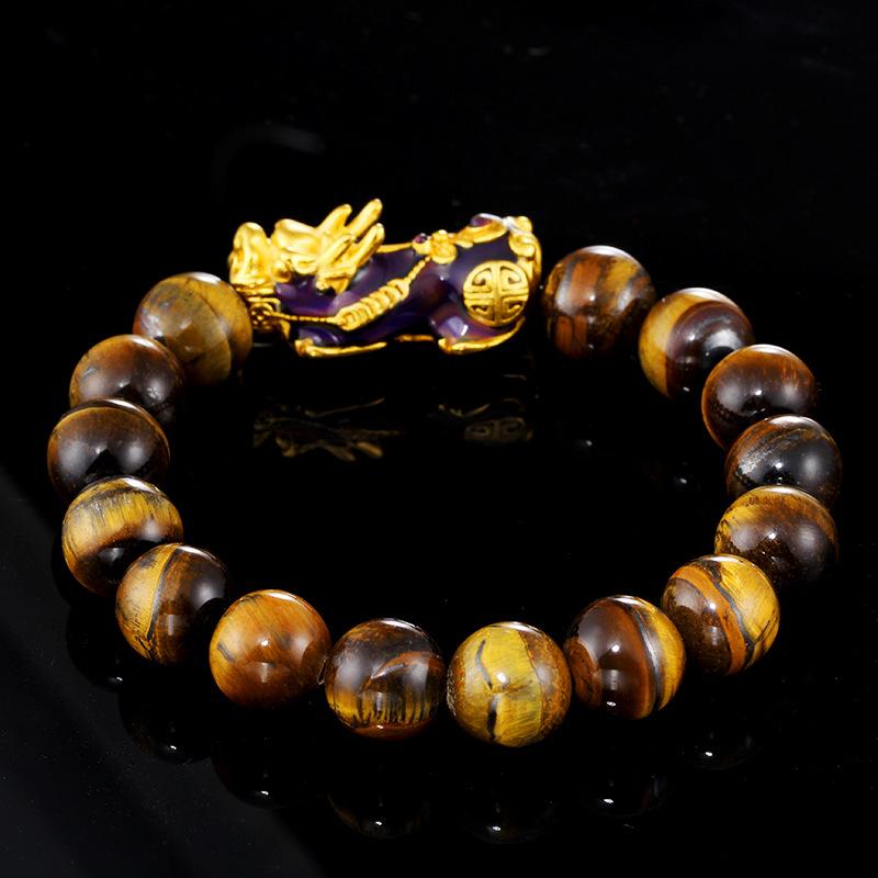 Tiger Eye Mens Thermochromic  PI XIU WEALTH Bracelet