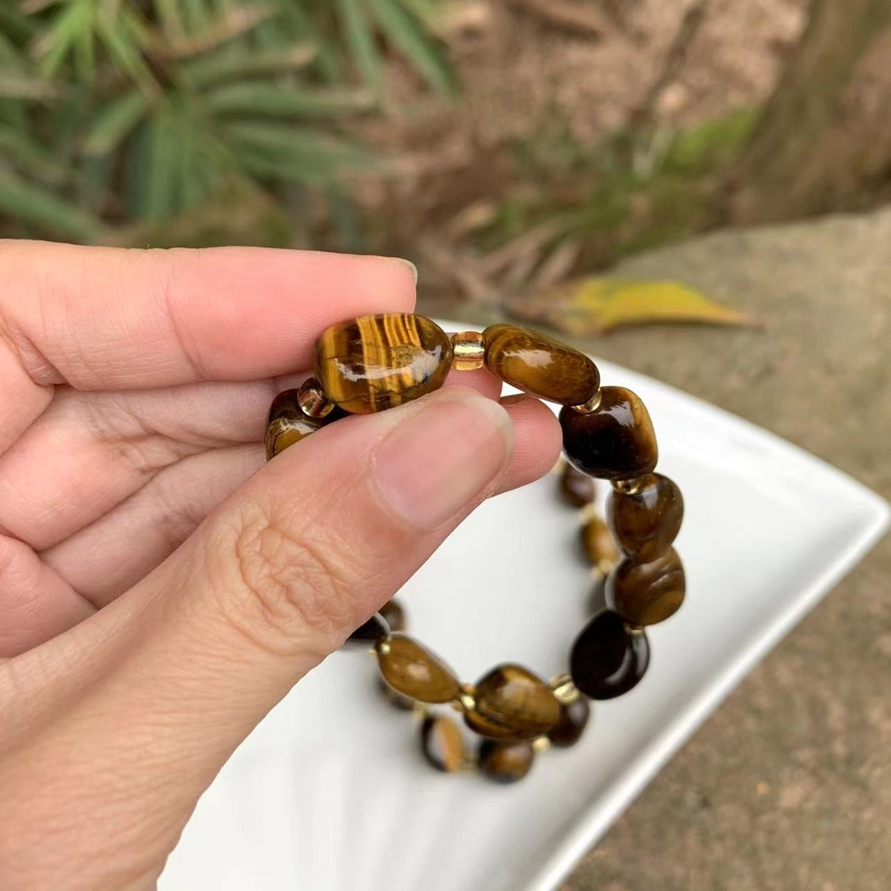 Simplistic Natural Tiger's Eye Bracelet