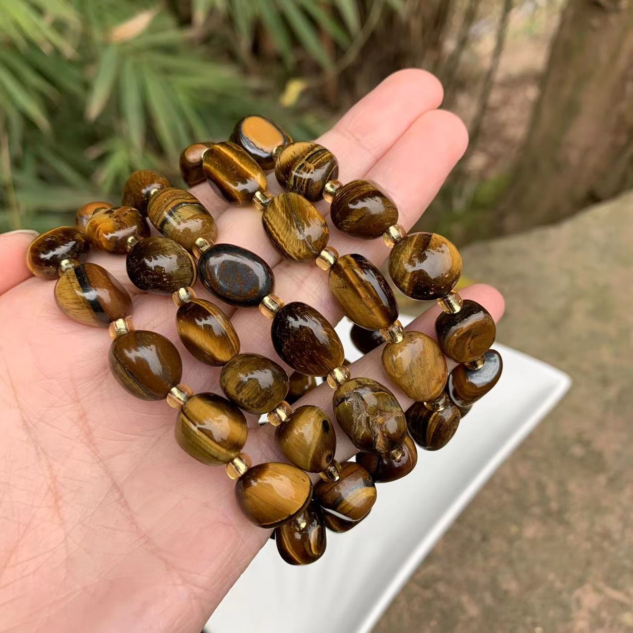 Simplistic Natural Tiger's Eye Bracelet