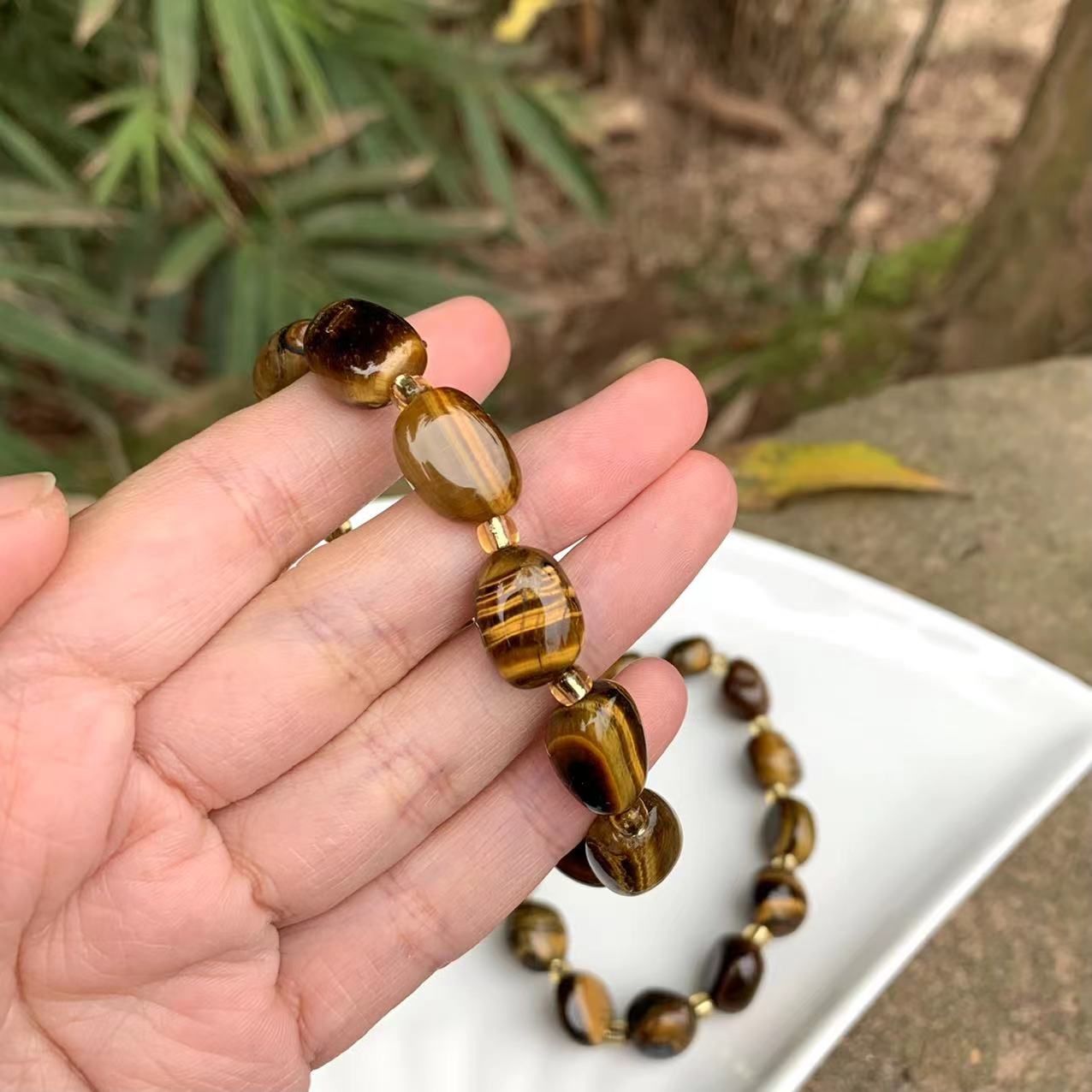 Simplistic Natural Tiger's Eye Bracelet