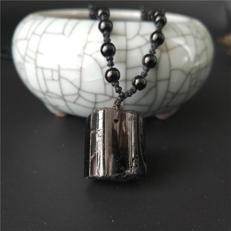 Natural Black Tourmaline-#1 NEGATIVITY SHIELD Pendant