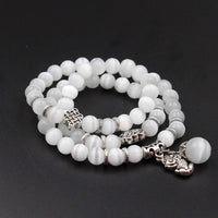Thumbnail for Cat's Eye White Opal Stone Pi Xiu THIRD EYE Wealth Charm Bracelet