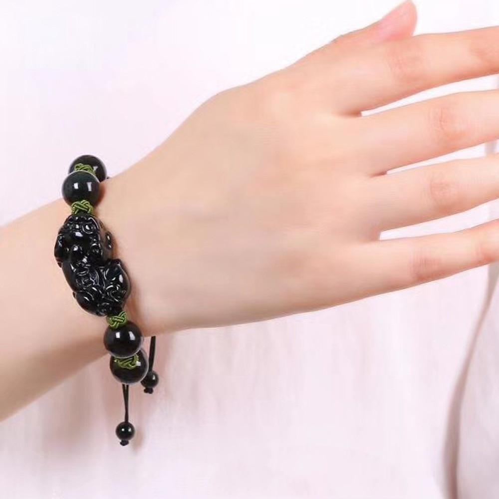 Natural Rainbow Eye Obsidian Pixiu HOPE & PROTECTION Bracelet