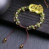 Thumbnail for Natural Citrine Stone Lucky Pixiu LUCK & WEALTH Bracelet