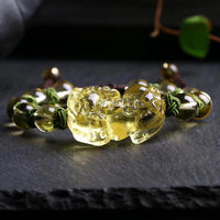 Thumbnail for Natural Citrine Stone Lucky Pixiu LUCK & WEALTH Bracelet