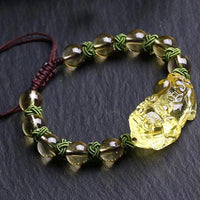 Thumbnail for Natural Citrine Stone Lucky Pixiu LUCK & WEALTH Bracelet