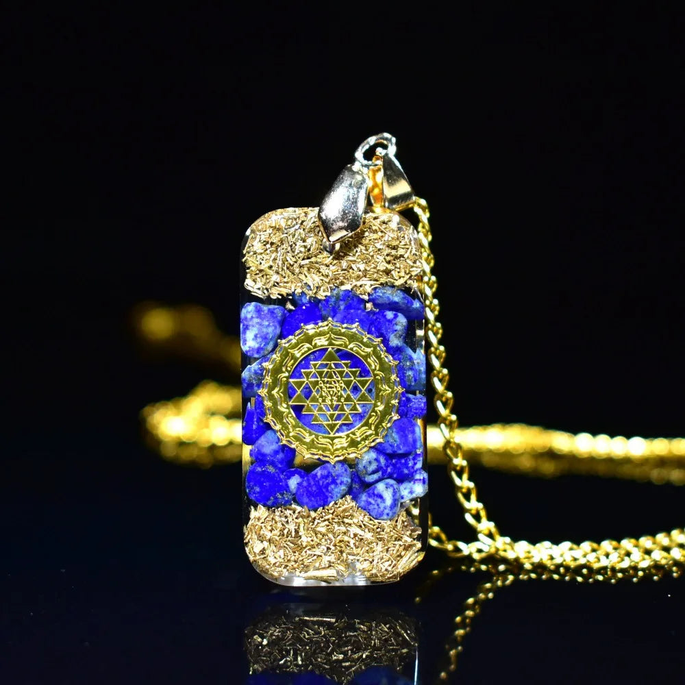 Natural Lapis Orgone Energy Pendant