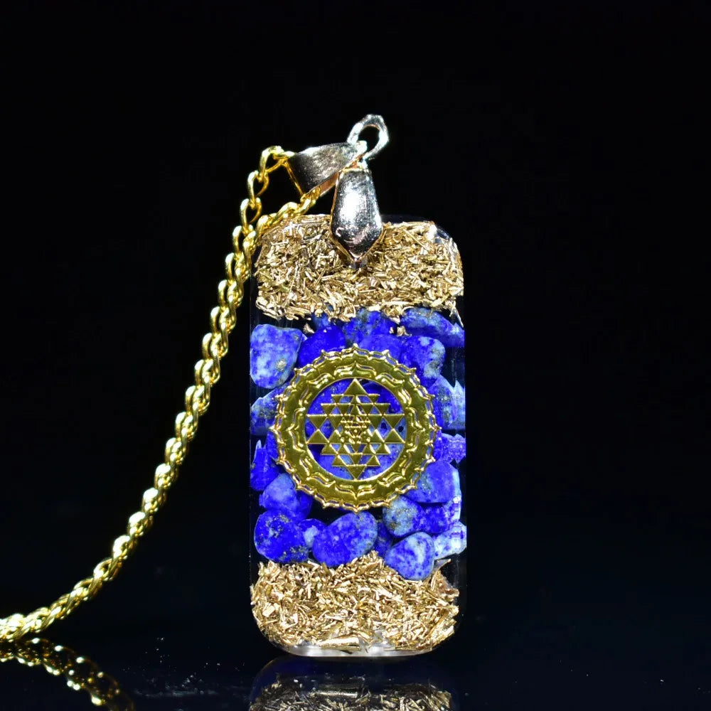 Natural Lapis Orgone Energy Pendant