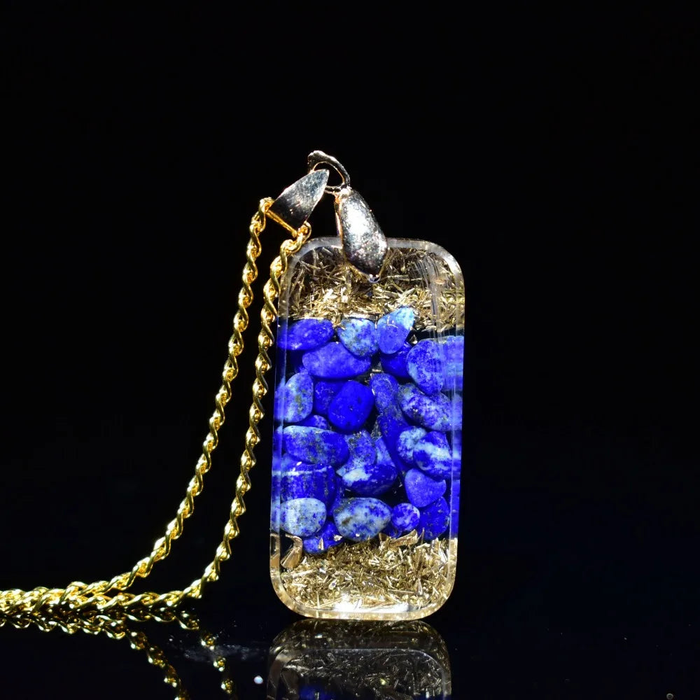 Natural Lapis Orgone Energy Pendant