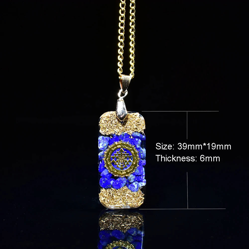 Natural Lapis Orgone Energy Pendant