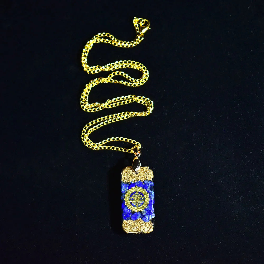 Natural Lapis Orgone Energy Pendant