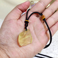 Thumbnail for Natural Citrine Pendant Raw Stone Necklace