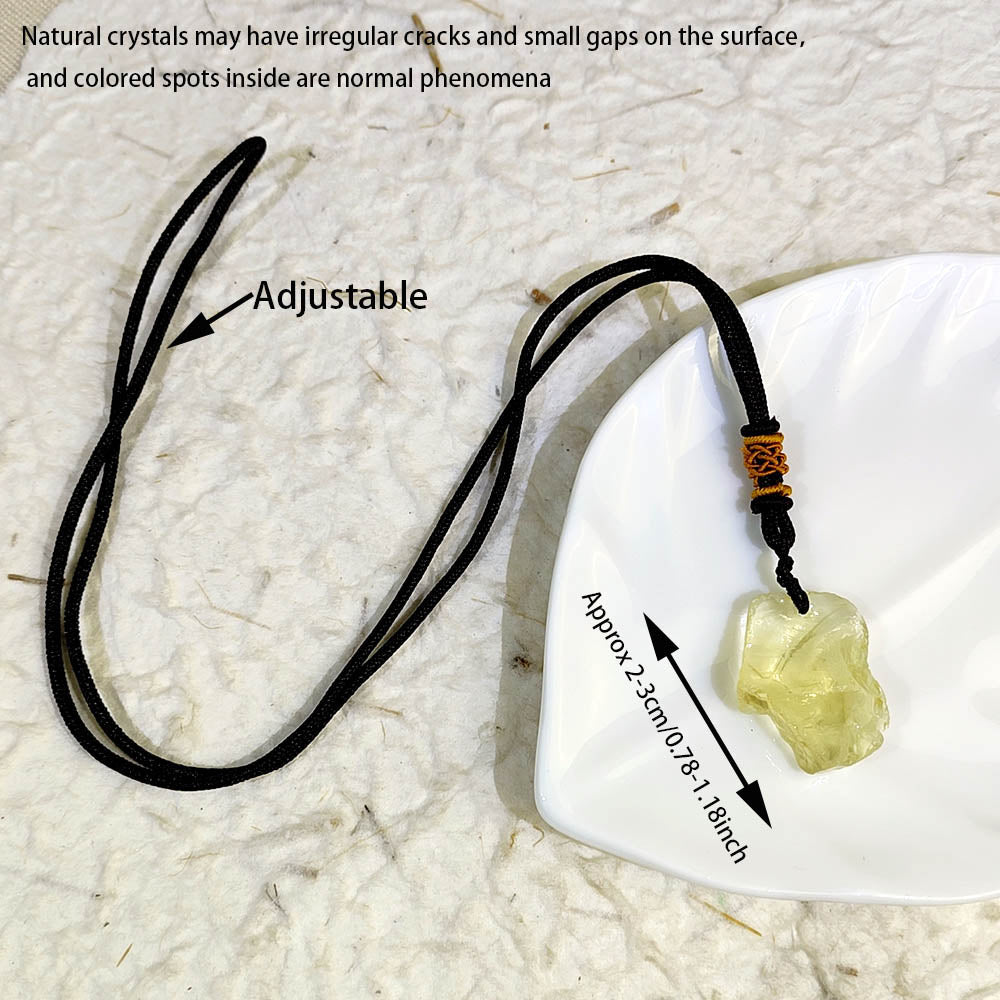 Natural Citrine Pendant Raw Stone Necklace