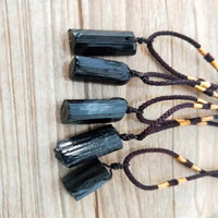 Thumbnail for Natural Black Tourmaline Protection Pendant Necklace