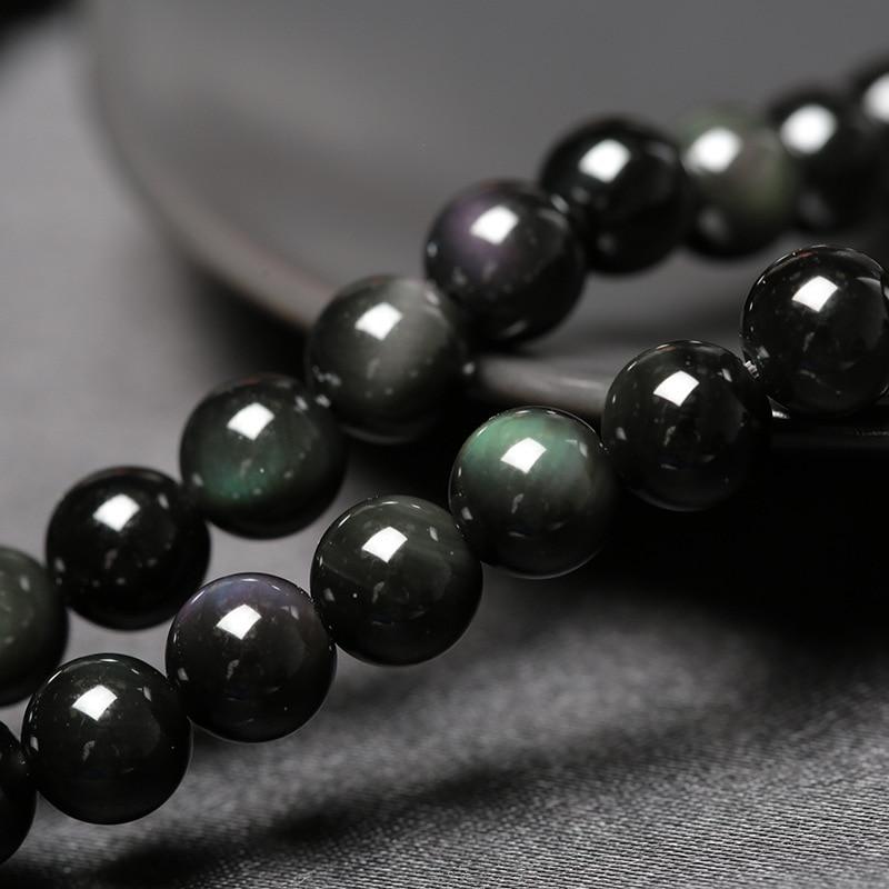 Rainbow Obsidian Phoenix / Dragon Yin&Yang  LOVERS PROTECTION Bracelet