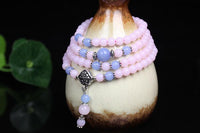 Thumbnail for Chalcedony 108 Prayer Beads Pink Mala