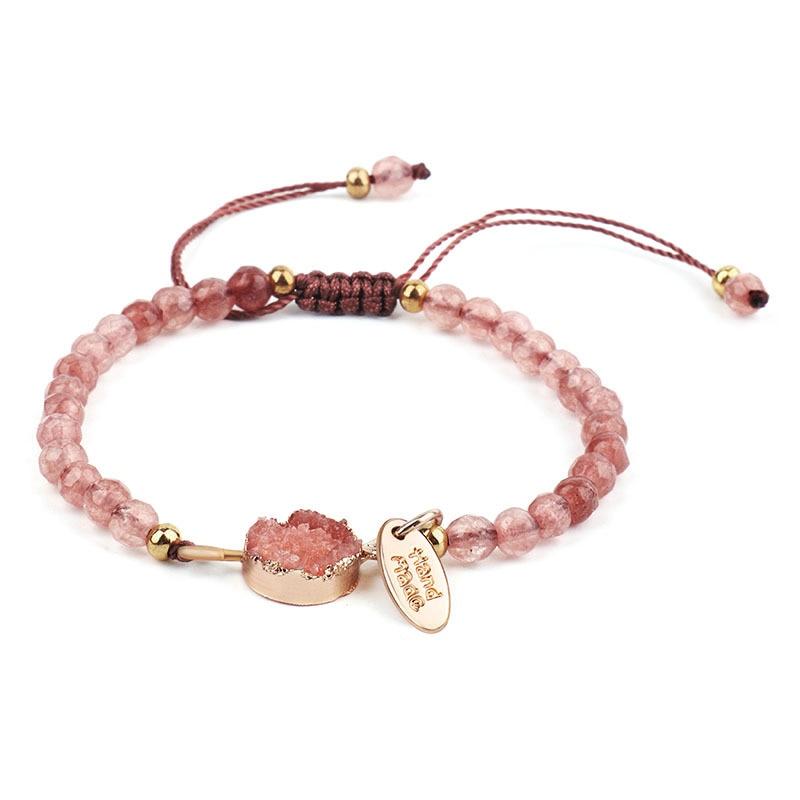 Natural Stone Bead & Druzy Accent 3 pc  Bracelet Set-BEST PRICE!