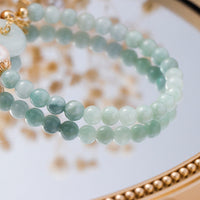 Thumbnail for Boho Natural Jadeite & Freshwater Pearl 'LUCK' Bracelet