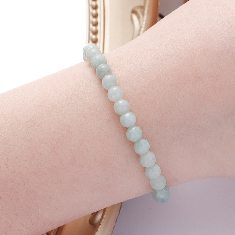 Boho Natural Jadeite & Freshwater Pearl 'LUCK' Bracelet