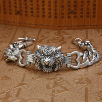 Thumbnail for Ethnic Thai Silver Men's 'Royal Bengal' Tiger Bracelet