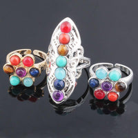 Thumbnail for 7 Chakra Semi Precious Stone Ring-2 Designs