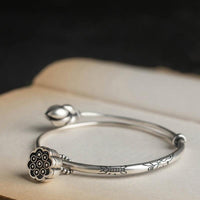 Thumbnail for Ethnic Thai Silver Adjustable Lotus Root Bangle