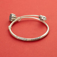 Thumbnail for Ethnic Thai Silver Adjustable Lotus Root Bangle