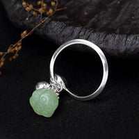 Thumbnail for THAI SILVER Chalcedony Blooming Lotus Ring