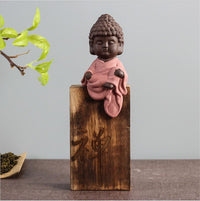 Thumbnail for Flowing Robe Cute Hand Painted Buddha Tea Pet Figurine