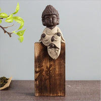 Thumbnail for Flowing Robe Cute Hand Painted Buddha Tea Pet Figurine