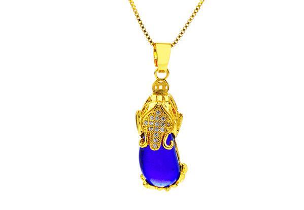 18k Gold Plated ATTRACT ABUNDANCE PIXIU & Agate Stone Necklace