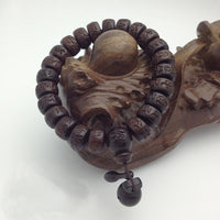 Thumbnail for Hand Carved Peachwood -Tibetan 6 Syllable MANTRA Bracelet