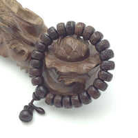 Thumbnail for Hand Carved Peachwood -Tibetan 6 Syllable MANTRA Bracelet