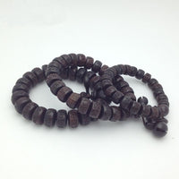 Thumbnail for Hand Carved Peachwood -Tibetan 6 Syllable MANTRA Bracelet