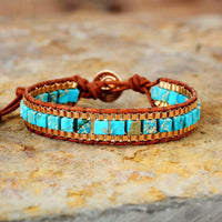 Thumbnail for Unisex Turquoise 'SERENITY' Wrap Bracelet