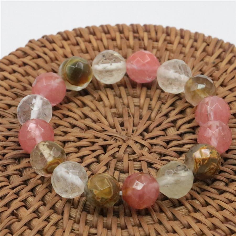 Brazilian Faceted Watermelon Tourmaline Bead SOOTHING Bracelet