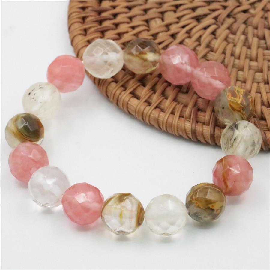 Brazilian Faceted Watermelon Tourmaline Bead SOOTHING Bracelet