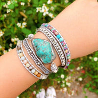 Thumbnail for Turquoise Healing and Protection Wrap Bracelet