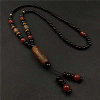 Thumbnail for Nine-Eyed Tibetan Dzi Bead Pendant Necklace