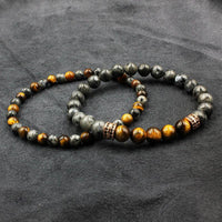 Thumbnail for 2 PCS Tiger Eye Stone Beads  Labradorite Bracelet Set