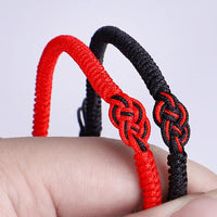 Thumbnail for Tibetan Buddhist Auspicious ENDLESS KNOT Symbol - WISDOM & COMPASSION 2 pc  Bracelet Set