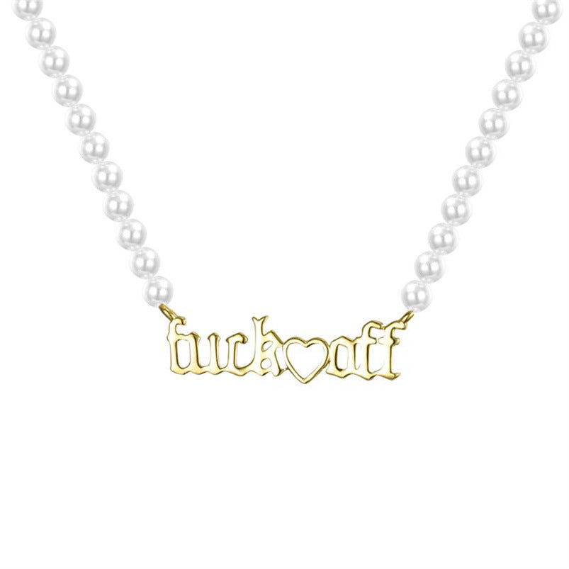 Alphabet Pearl Necklace