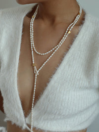 Thumbnail for Multi-Layer Elegant Pearl Necklace