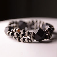 Thumbnail for Natural Ebony Wood & Black Onyx Bracelet