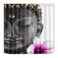 Thumbnail for Buddha and Lotus Flower Shower Curtain YourSoulPlace