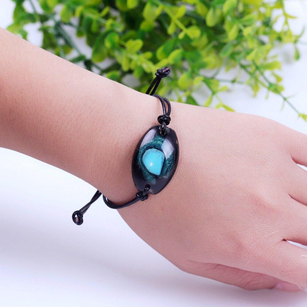 Handmade Turquoise & Obsidian 'PROSPERITY' ORGONITE Bracelet