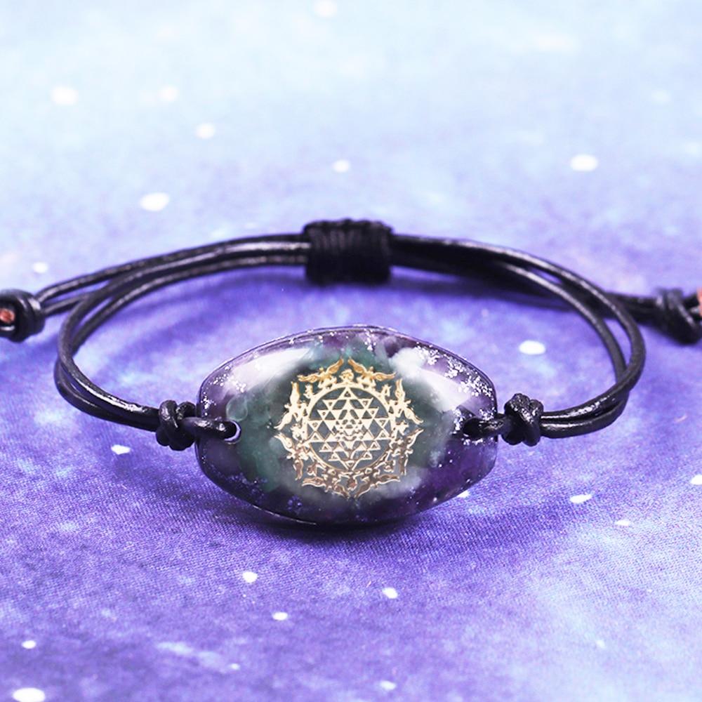 Handmade Aventurine & Amethyst 'ALLEVIATE NEGATIVITY' ORGONITE Bracelet