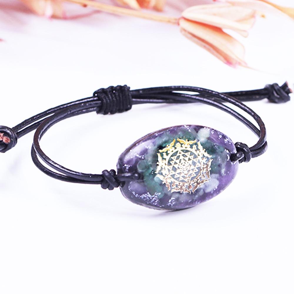 Handmade Aventurine & Amethyst 'ALLEVIATE NEGATIVITY' ORGONITE Bracelet