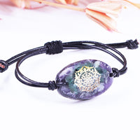 Thumbnail for Handmade Aventurine & Amethyst 'ALLEVIATE NEGATIVITY' ORGONITE Bracelet